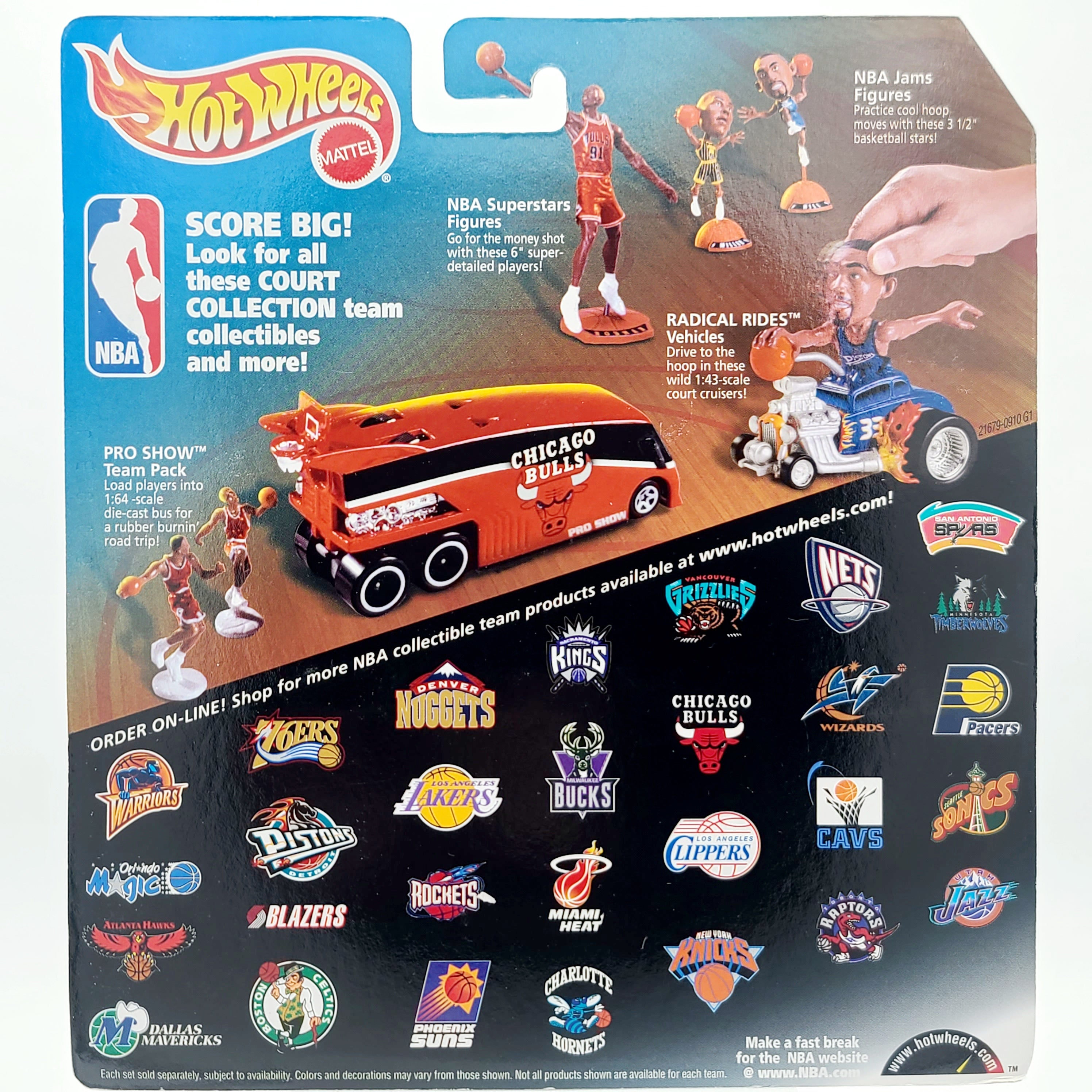 Hot Wheels VW Drag Bus - Houston Rockets, Barkley / Olajuwon (1998 HW Pro Show - Court Collection)